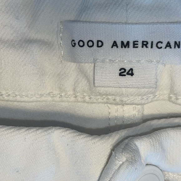 Good American glc1046t white jeans fringe detail NWT Skinny size 24 euro summer - Picture 5 of 10